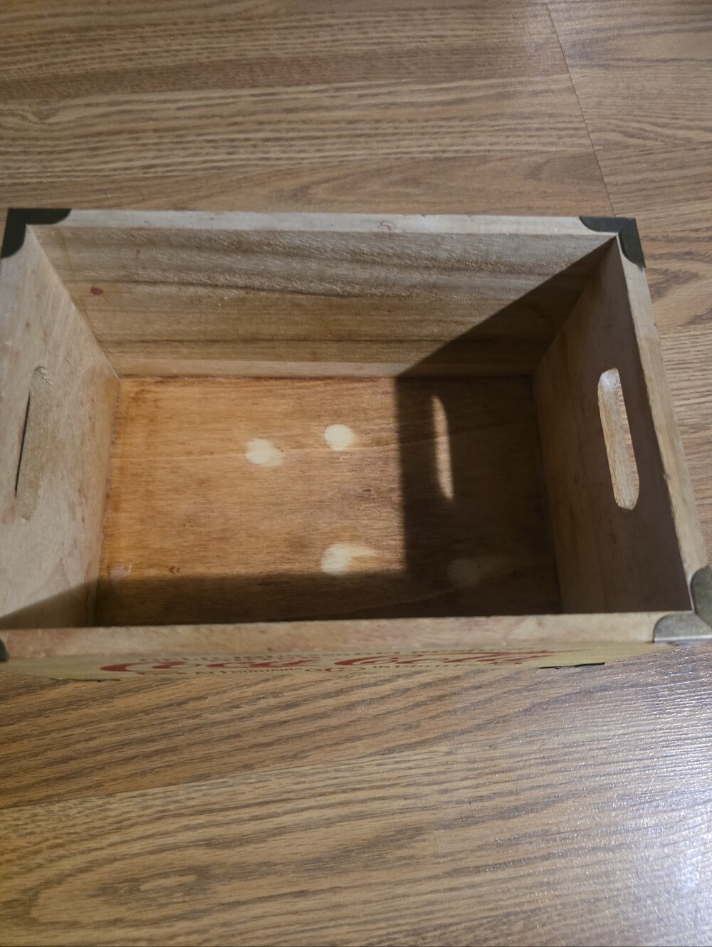 Coca-Cola Wood Display Box with Red Script - Picture 2 of 6